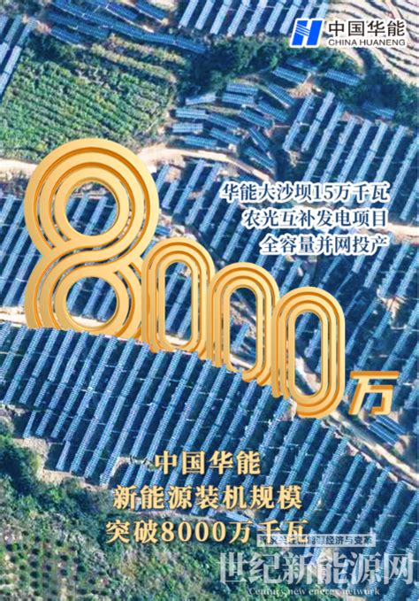 中国华能新能源装机规模突破8000万千瓦！世纪新能源网 Century New Energy Network