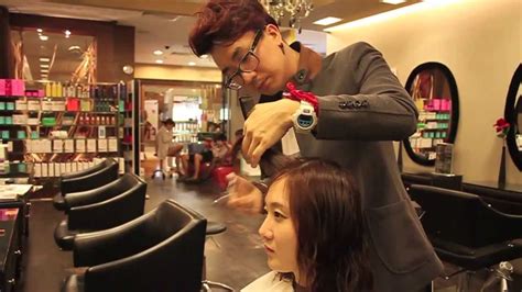 [Korean Hairstylist Edward Kim] hair cut & styling tutorial - YouTube