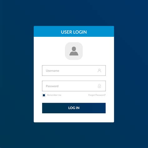 Login form template 641290 Vector Art at Vecteezy