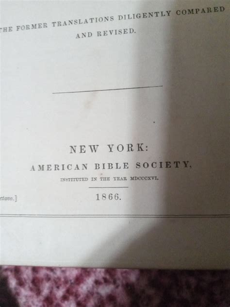 New York Bible Society 1866 Edition Holy Bible Bound In Leather Instappraisal