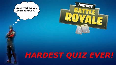 How Well Do You Know Fortnite Quiz Hard Youtube