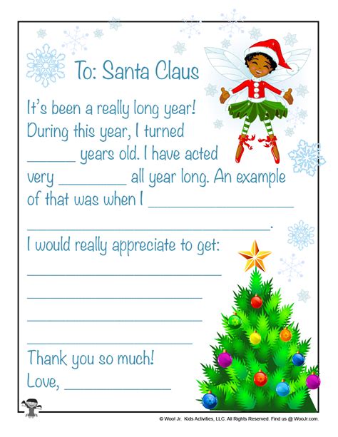 Santa Claus Letter Template Printable Woo Jr Kids Activities