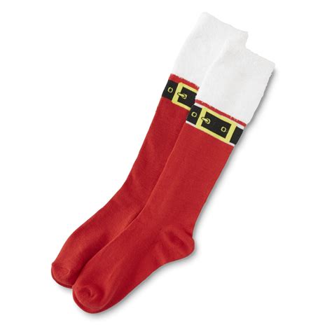 Holiday Editions Womens Knee High Christmas Socks Santa Suit