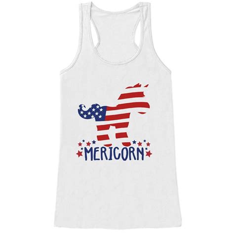 How to wear ideas for wyeth wool mcgraw cowboy and magazine text. Womens 4th of July Shirt - Mericorn - White Tank Top - Funny Unicorn Fourth of July Shirt ...