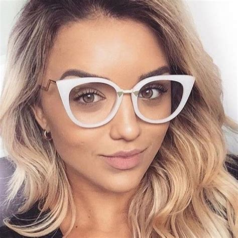 Sexy White Frame Glasses Spectacle Frames For Women Fashion Clear