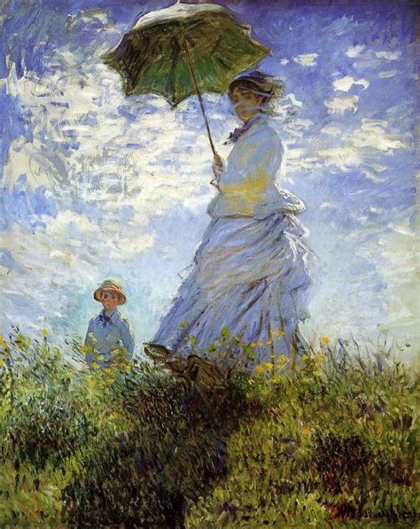 Claude Monet El Paseo Mujer Con Sombrilla Pinturas Famosas Arte Impressionista Pinturas