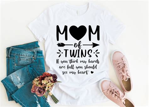 Mom Of Twins Svg Twin Mom Svg Mothers Day Svgfunny Etsy