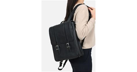 Lotuff Leather Leather Backpack In Black For Men Lyst