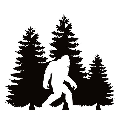 Bigfoot In Trees Window Decal Bigfoot In Trees Sticker 7466