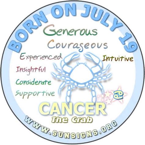 July 19 Birthday Horoscope Personality Sun Signs