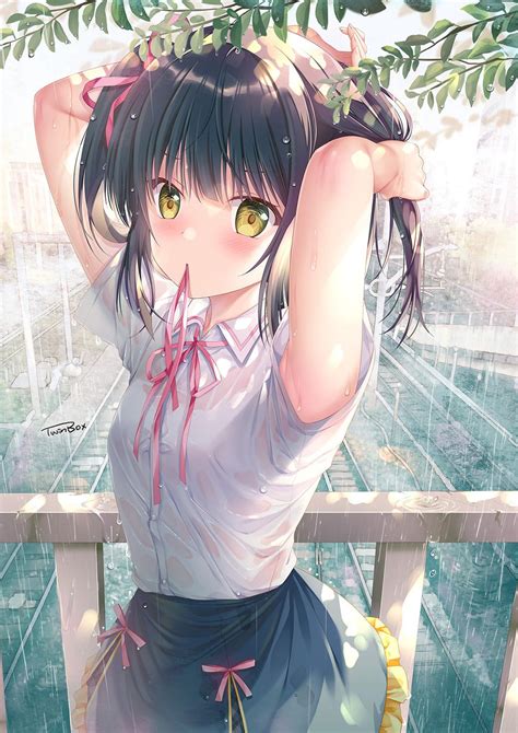 Caught In The Rain [pixiv Original By Twinbox] R Animegirls