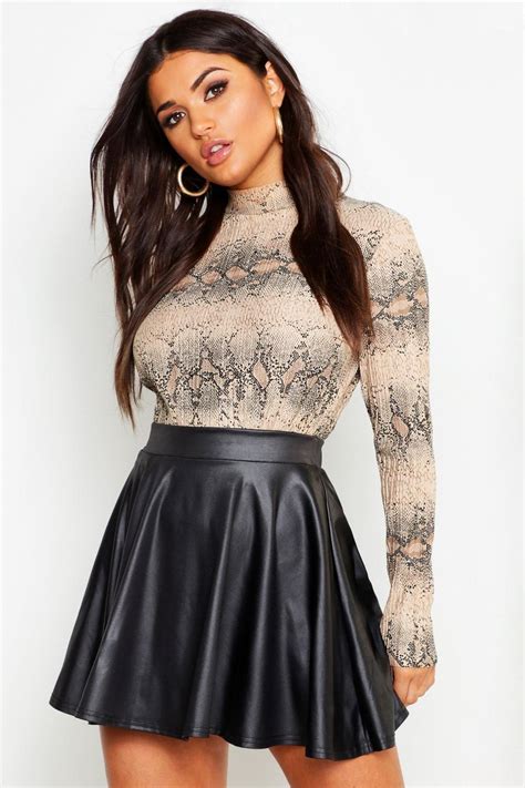Black Skater Skirt Mini Dress Women Dresses