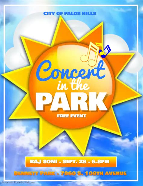 Upcoming Outdoor Concerts At Bennett Park City Of Palos Hills