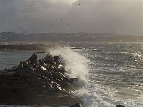 Another Picture Of Waves Over Seawall Photos From Northern Norway A