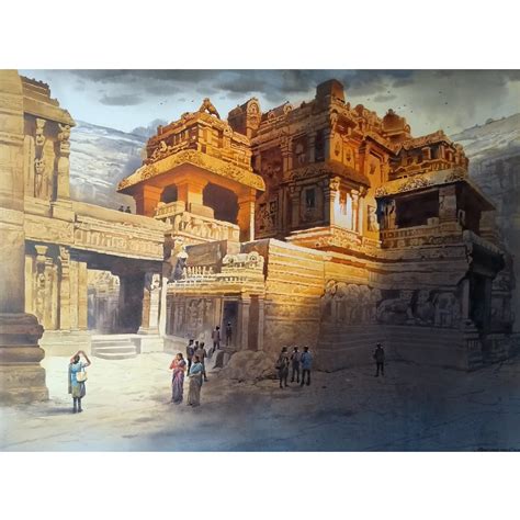 Watercolor Painting Of Temple In India Sacred Painting Prints Hindu