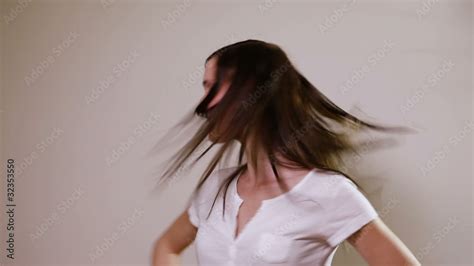 Happy Girl Shaking Her Head Stock Video Adobe Stock