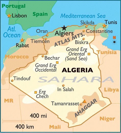 Map And National Flag Of Algeria Picture Museum