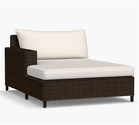 Build Your Own Torrey All Weather Wicker Square Arm Loveseat Chaise