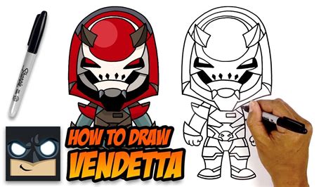 How To Draw Vendetta Fortnite Step By Step Tutorial