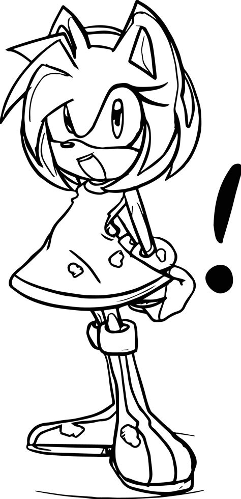 Awesome Amy Rose Accent Coloring Page Amy Rose Coloring Pages Color