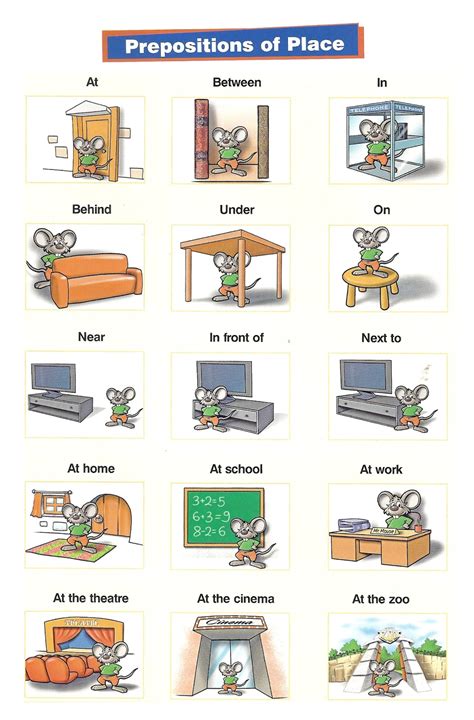 Prepositions Of Place Worksheets