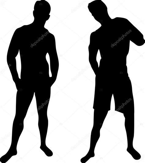 2 sexy men silhouettes — stock vector © gubh83 1997133