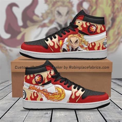 Rengoku Breathing Style Sneakers Demon Slayer Custom Anime Shoes