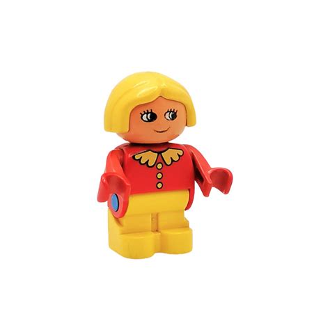 Lego Child With Red Shirt And Yellow Buttons Duplo Figure Brick Owl
