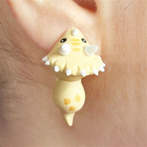 ttpaiai 30 polymer clay cute yellow dinosaur earrings for women girls fashion jewelry 3d kawaii