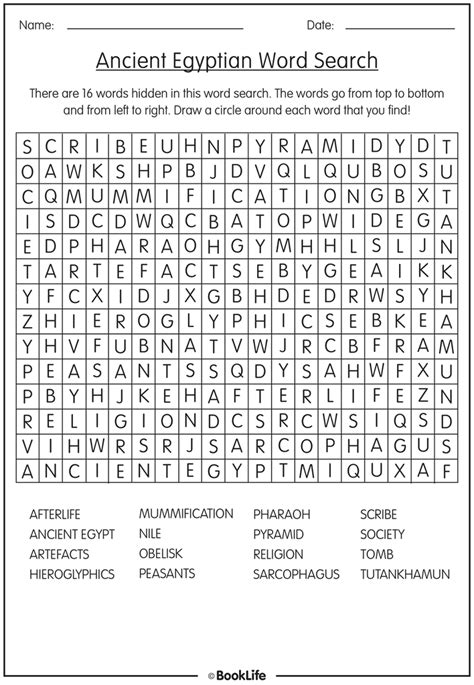 Ancient Egyptian Word Search Booklife