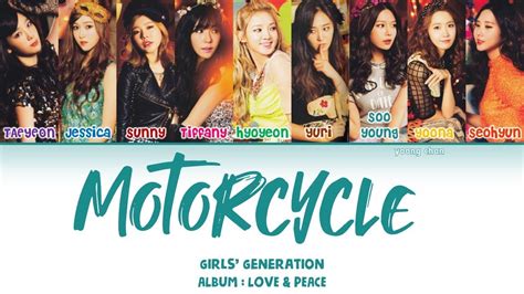 Girls’ Generation 少女時代 Motorcycle Lyrics Kan Rom Eng Youtube