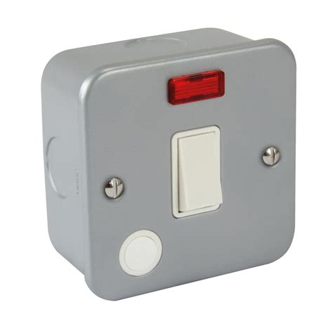 Metal Clad 1 Gang 20a Dp Switch Cw Neon And Flex Outlet White Insert