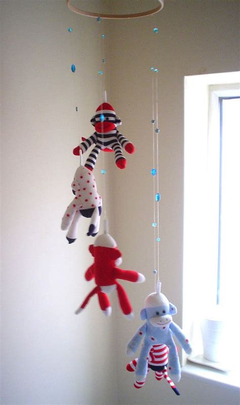 Mini Sock Monkey Hanging Mobile By Fiona Wilk This Would Have Been