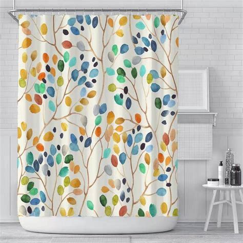 Allover Floral Shower Curtain Modern Shower Curtains Etsy