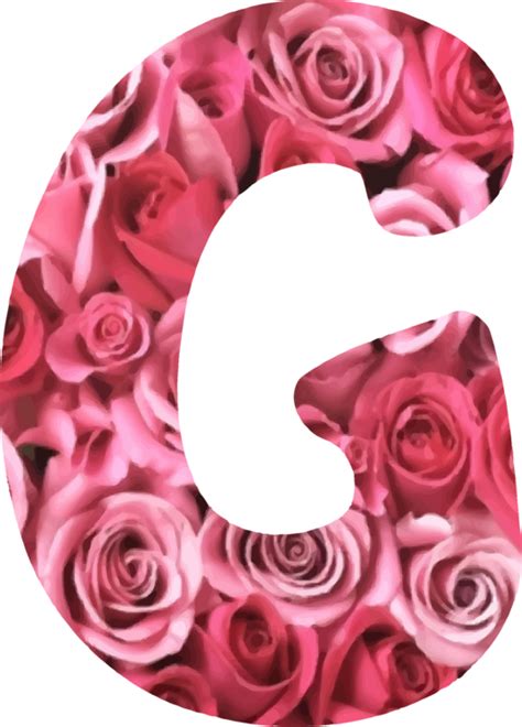 Garden Roses Flower Letter Alphabet Lower Case G Roses Clipart Full