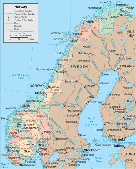 Nice Map Of Norway Norway Map Norway Norway Travel