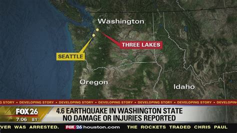Washington State Rattled By 46 Magnitude Earthquake