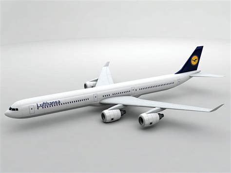 3d Asset Airbus A340 600 Lufthansa Cgtrader