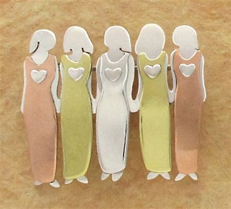 Five Sisters Pin Fair Trade Winds Whimsy Sisters Handcrafted