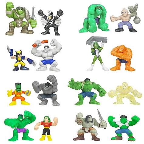 Incredible Hulk Superhero Squad Wave Revision Hasbro Hulk Mini Figures At