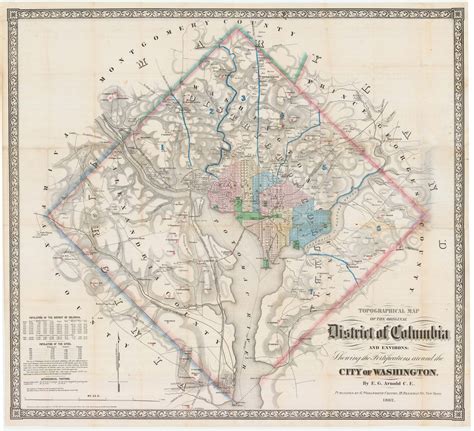 The Arnold Map Of The District Of Columbia Suppressed During The Civil