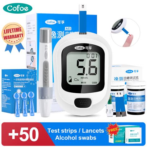 Cofoe Yice Blood Sugar Meter Complete Set With 50Pcs Test Strips 50Pcs