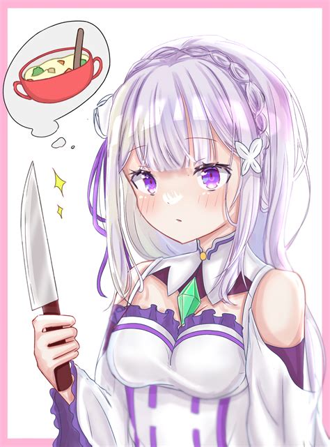 Media Emilia Practices Her Cooking Skills Re Zero