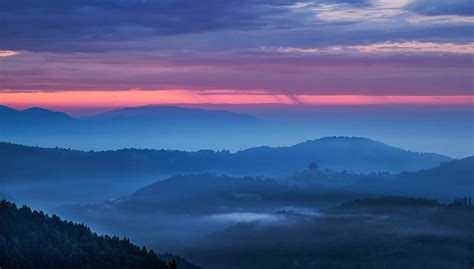 Dreamy Pixel Twilight Sunrise In Slovenian Countryside Dreamy Pixel