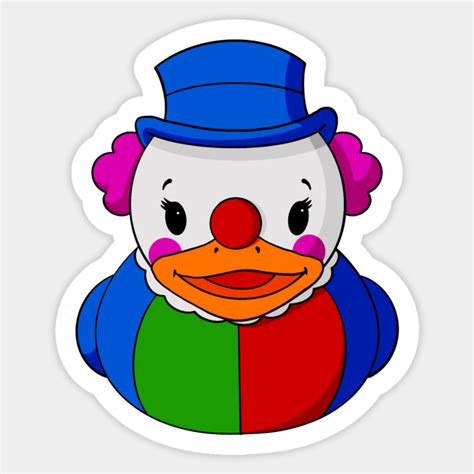 Clown Rubber Duck Circus Sticker Teepublic
