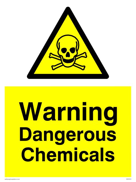 Warning Dangerous Chemicals From Safety Sign Supplies