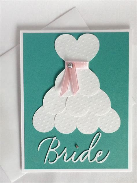 Bridal Shower Card Wedding Dress Card Bride To Be Card Bridal Etsy