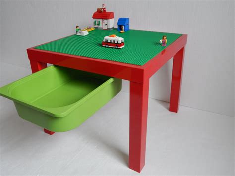 Kids Lego Table With Storage Large 20x20 Green