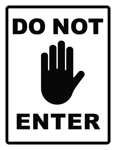 Free Printable Do Not Enter Sign Templates Pdf Word Example