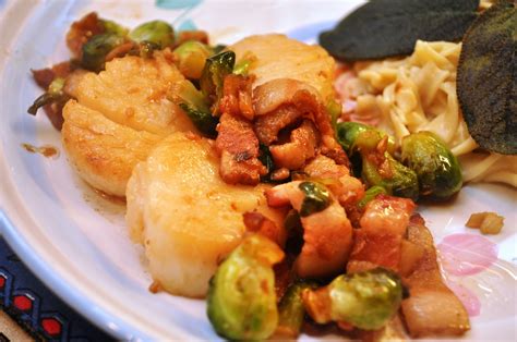 Kates Kitchen Scallops With Brussels Sprouts
